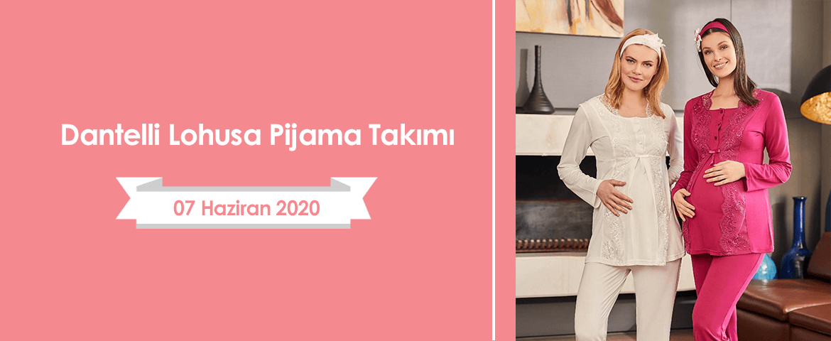 Dantelli Lohusa Pijama Takımı