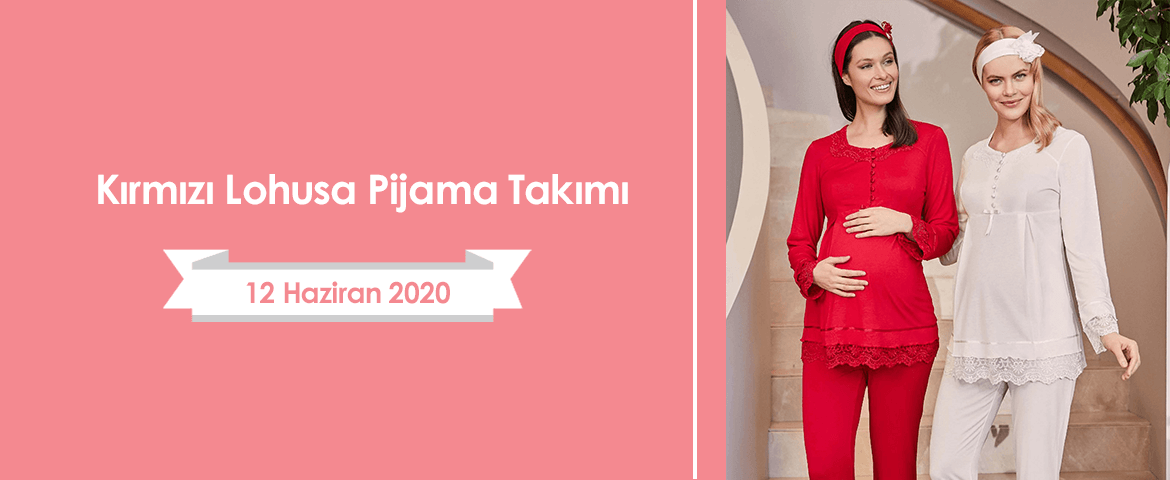 Kırmızı Lohusa Pijama Takımı